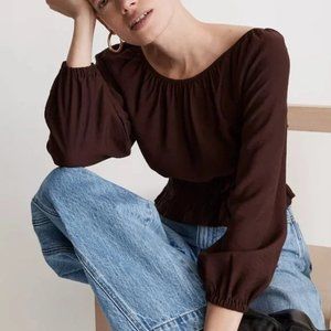 Madewell Twill Tie-Back Cutout Top Size XS